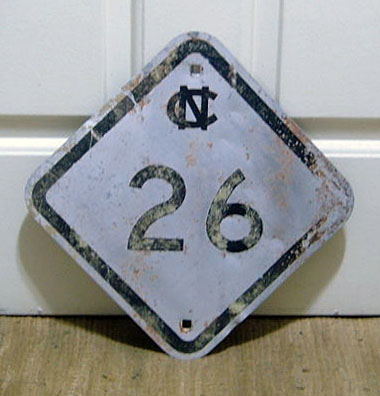 North Carolina State Highway 26 sign.