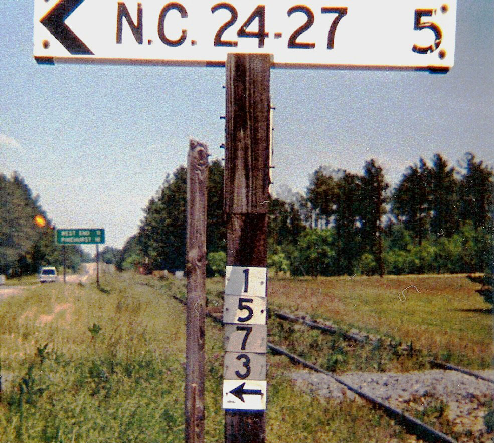 North Carolina state secondary highway 1573 sign.