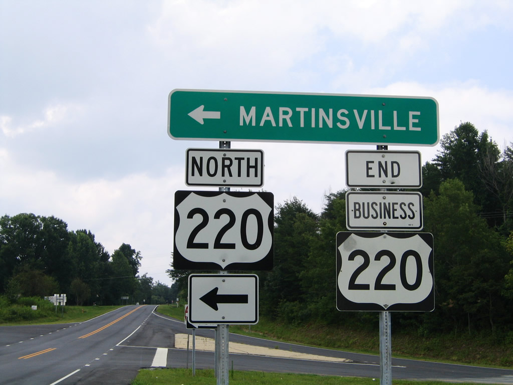 North Carolina U.S. Highway 220 sign.