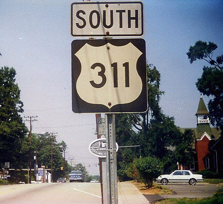 North Carolina U.S. Highway 311 sign.
