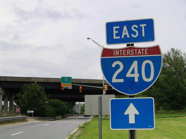 North Carolina Interstate 240 sign.