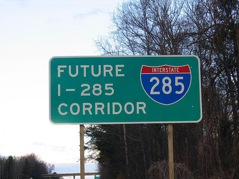 North Carolina Interstate 285 sign.