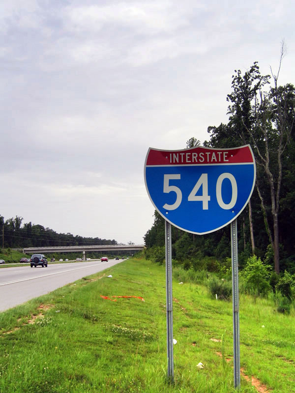 North Carolina Interstate 540 sign.