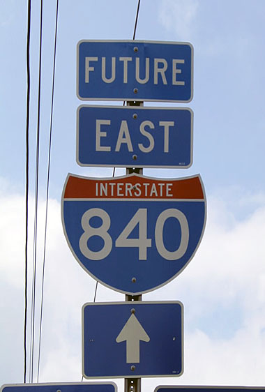 North Carolina Interstate 840 sign.