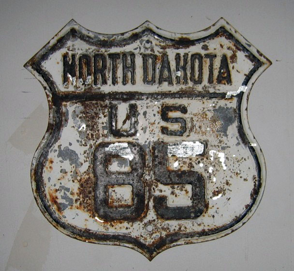North Dakota U.S. Highway 85 sign.