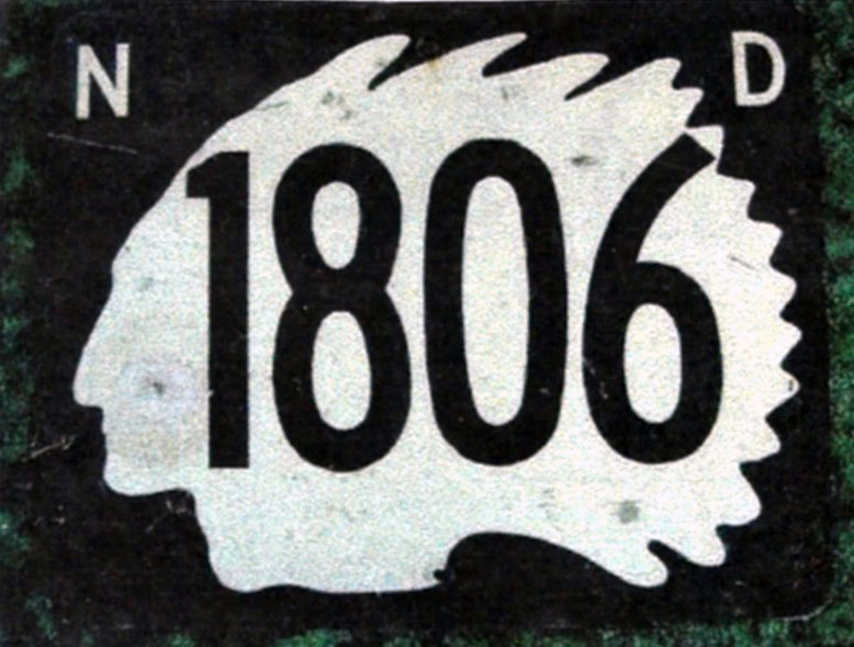 North Dakota State Highway 1806 sign.