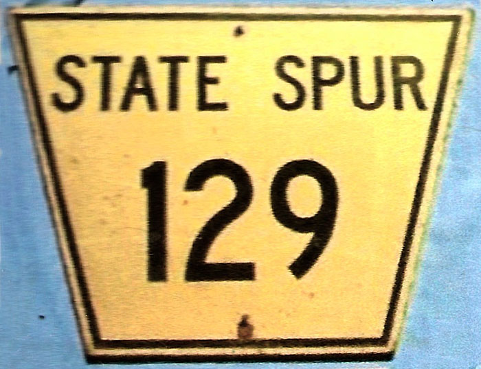 Nebraska state highway spur 129 sign.