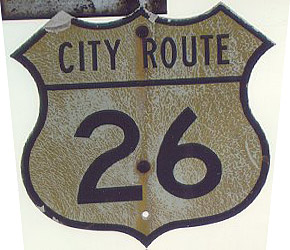 Nebraska - U.S. Highway 26 and city route U. S. highway 26 sign.