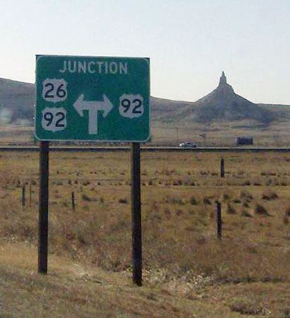 Nebraska - U.S. Highway 92 and U.S. Highway 26 sign.