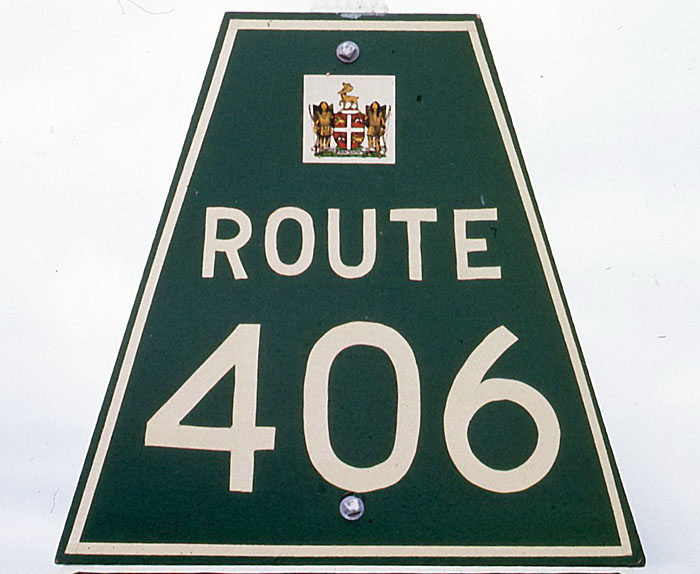 Newfoundland Provincial Highway 406 sign.