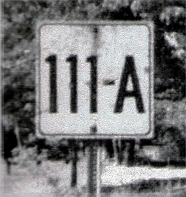 New Hampshire State Highway 111 sign.