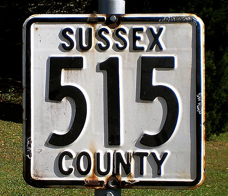 New Jersey Sussex County route 515 sign.
