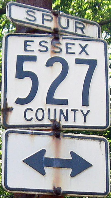 New Jersey Essex County Route 527 sign.
