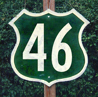 New Jersey U.S. Highway 46 sign.