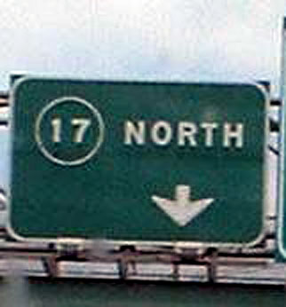 New Jersey State Highway 17 sign.
