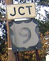 New Jersey U.S. Highway 9 sign.