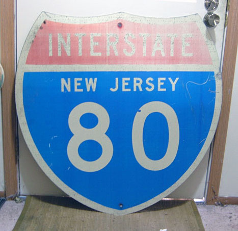 New Jersey Interstate 80 sign.