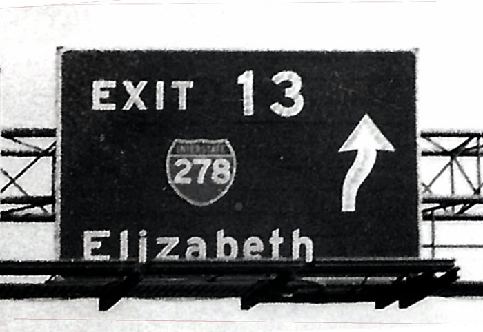 New Jersey Interstate 278 sign.