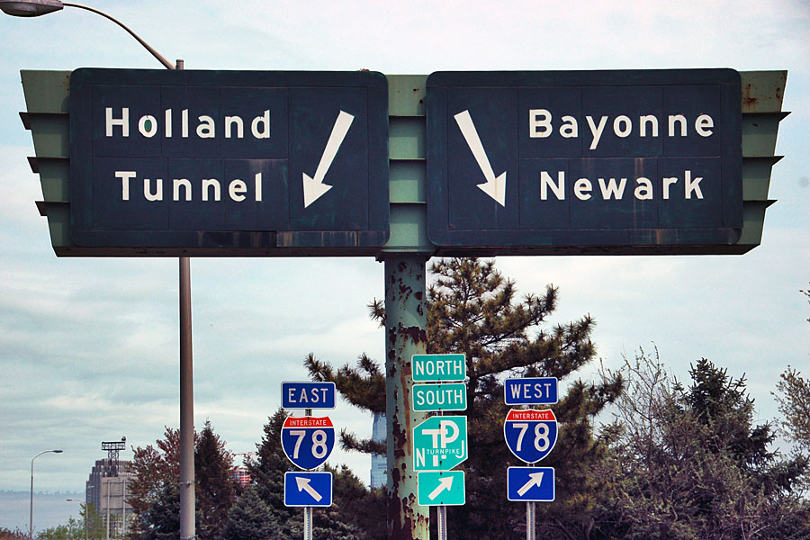 New Jersey - Interstate 78 and New Jersey Turnpike sign.
