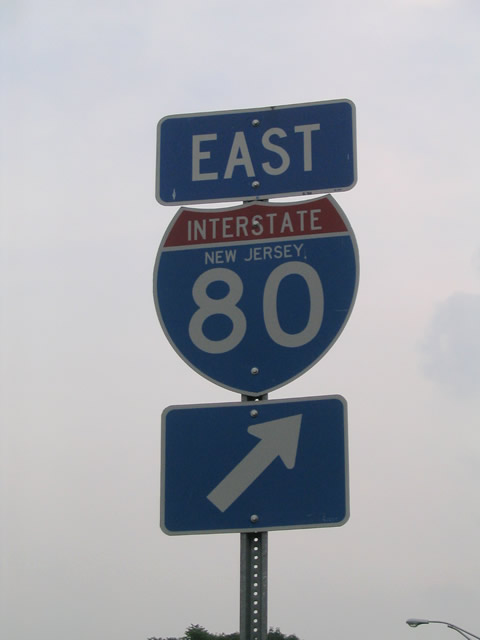 New Jersey Interstate 80 sign.