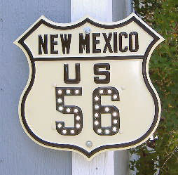 New Mexico U.S. Highway 56 sign.
