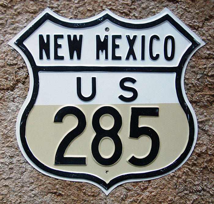 New Mexico U.S. Highway 285 sign.
