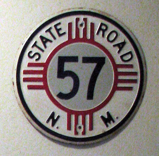 New Mexico State Highway 57 sign.