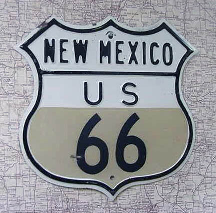 New Mexico U.S. Highway 66 sign.