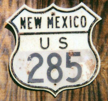New Mexico U.S. Highway 285 sign.
