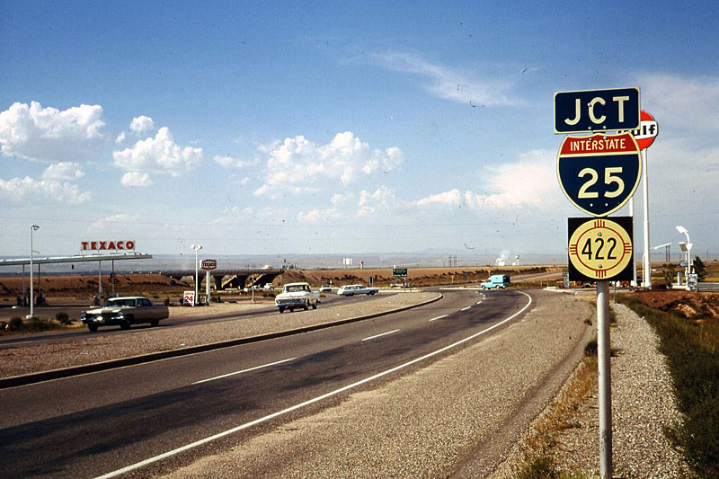 New Mexico - Interstate 25 and State Highway 422 sign.
