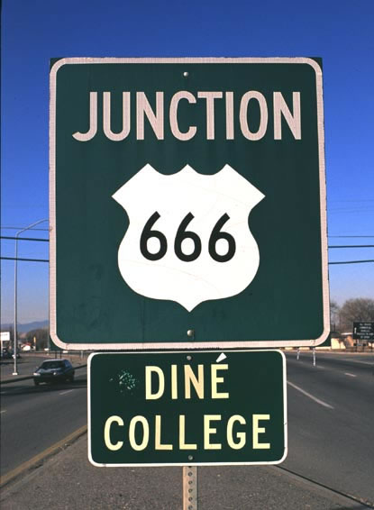 New Mexico U.S. Highway 666 sign.