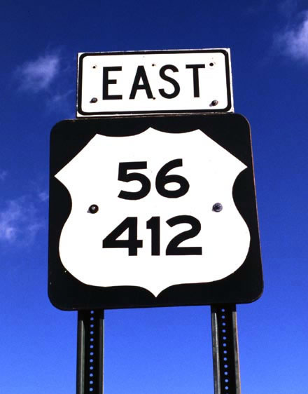New Mexico U. S. highway 56 and 412 sign.