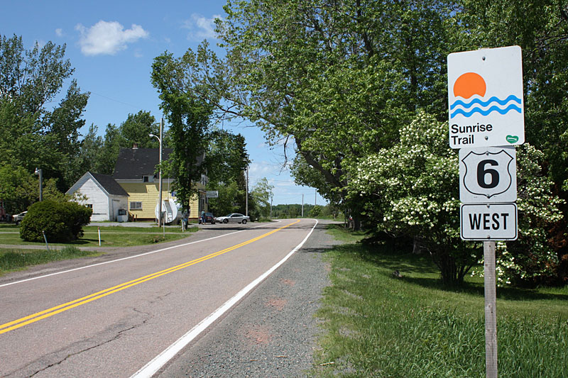 Nova Scotia - Sunrise Trail and Provincial Highway 6 sign.