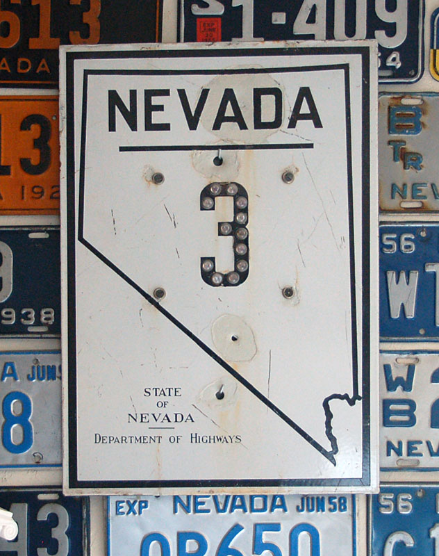 Nevada State Highway 3 sign.