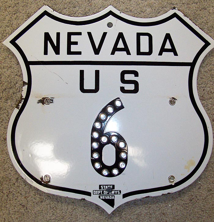 Nevada U.S. Highway 6 sign.