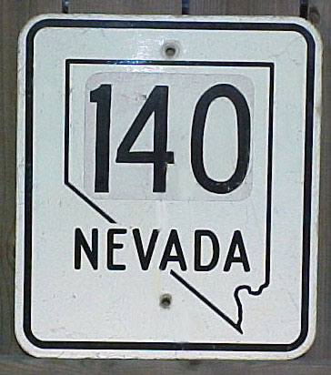 Nevada State Highway 140 sign.