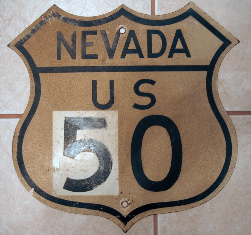 Nevada U.S. Highway 50 sign.