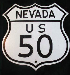 Nevada U.S. Highway 50 sign.
