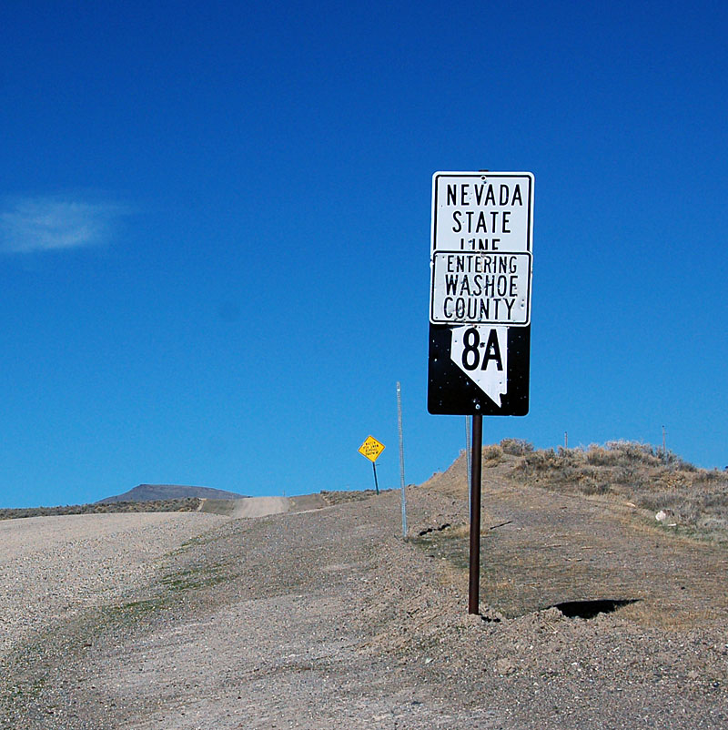 Nevada state highway 8A sign.