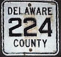 New York Delaware County route 224 sign.
