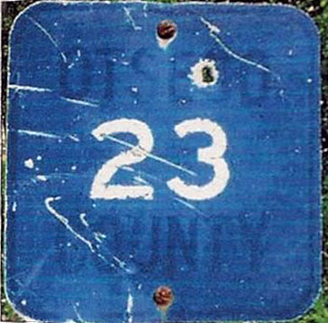 New York Otsego County route 23 sign.