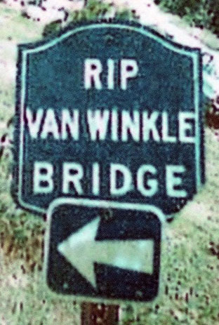 New York Rip van Winkle Bridge sign.