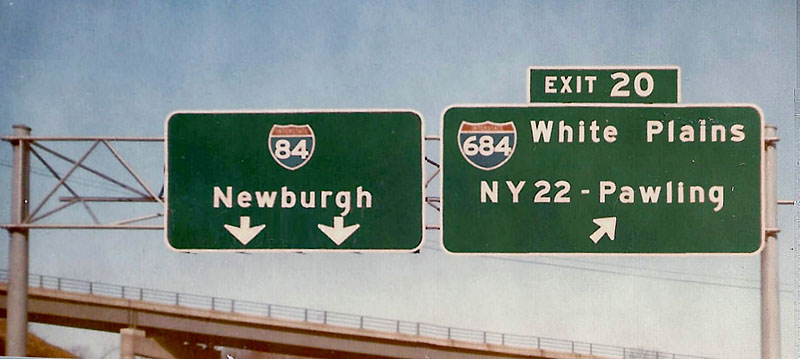 New York - Interstate 84 and Interstate 684 sign.