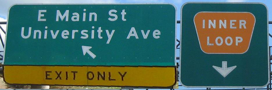 New York Rochester Inner Loop sign.