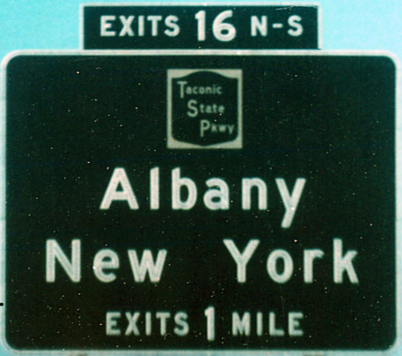 New York Taconic State Parkway sign.