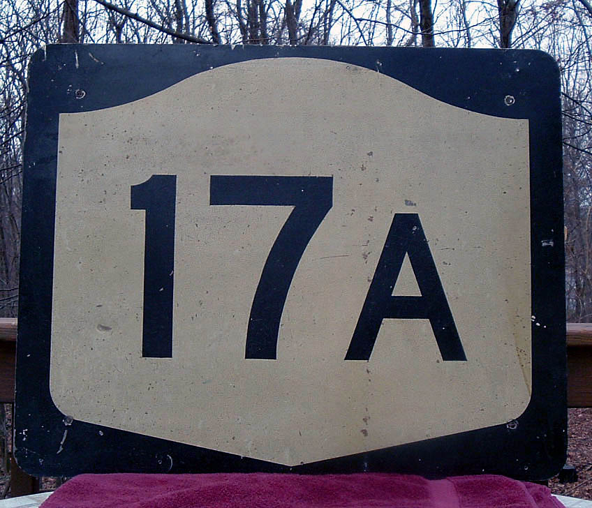 New York state highway 17A sign.