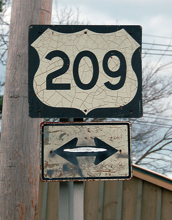 New York U.S. Highway 209 sign.