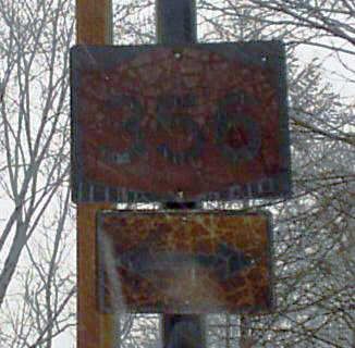 New York State Highway 356 sign.