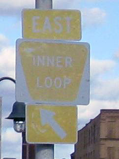 New York Rochester Inner Loop sign.