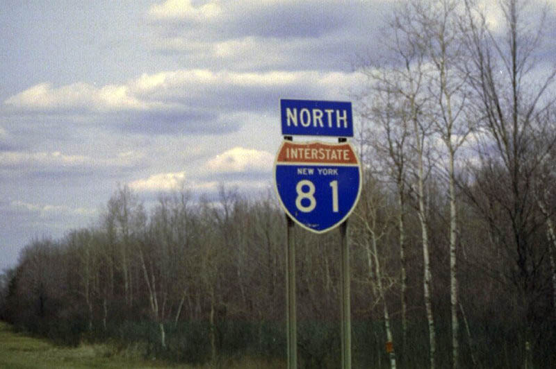 New York Interstate 81 sign.